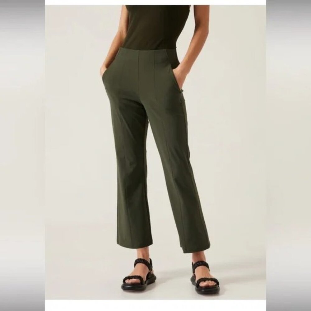 Athleta Cosmic Kick Flare Pant / Aspen Olive / 12T 12 Tall